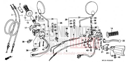 HANDLE LEVER/SWITCH/CABLE XRV750R de 1994